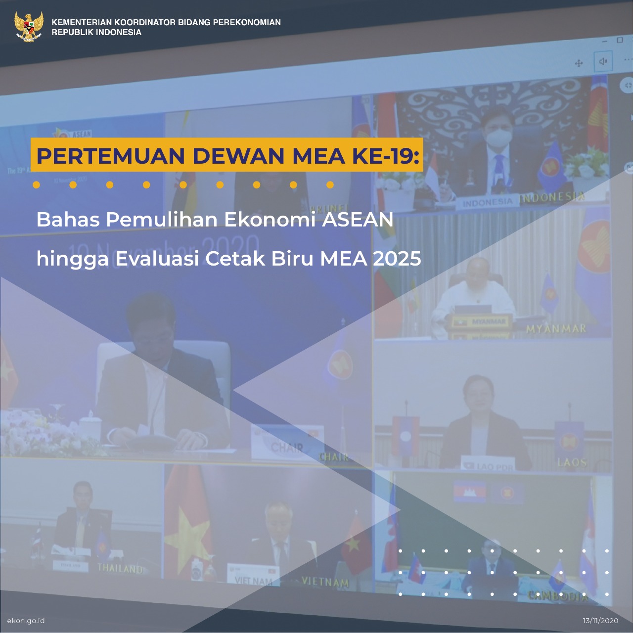 Bahas Pemulihan Ekonomi ASEAN hingga Evaluasi Cetak Biru MEA 2025 Kementerian Koordinator